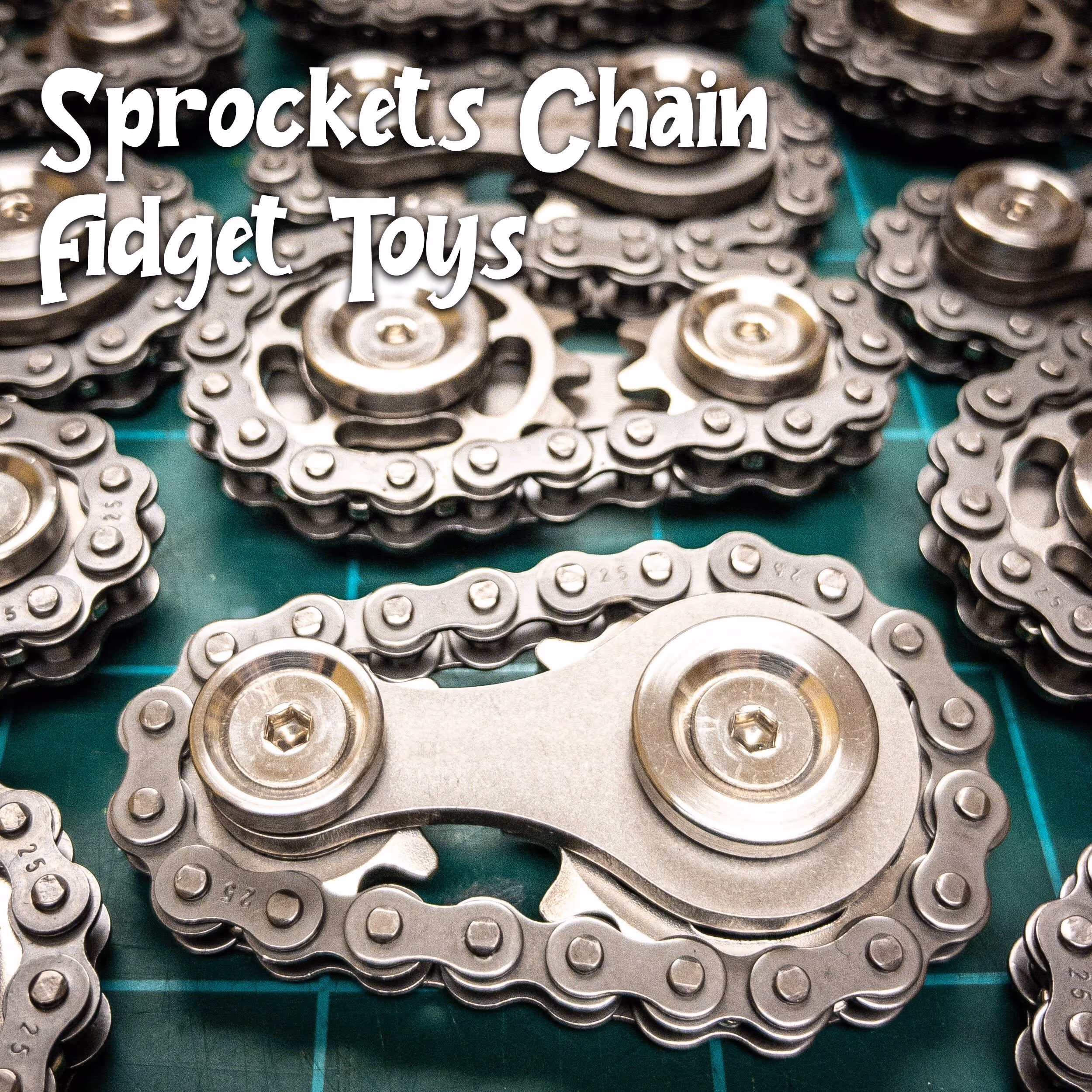 Sprockets Bicycle Chain Fidget Spinner Toys